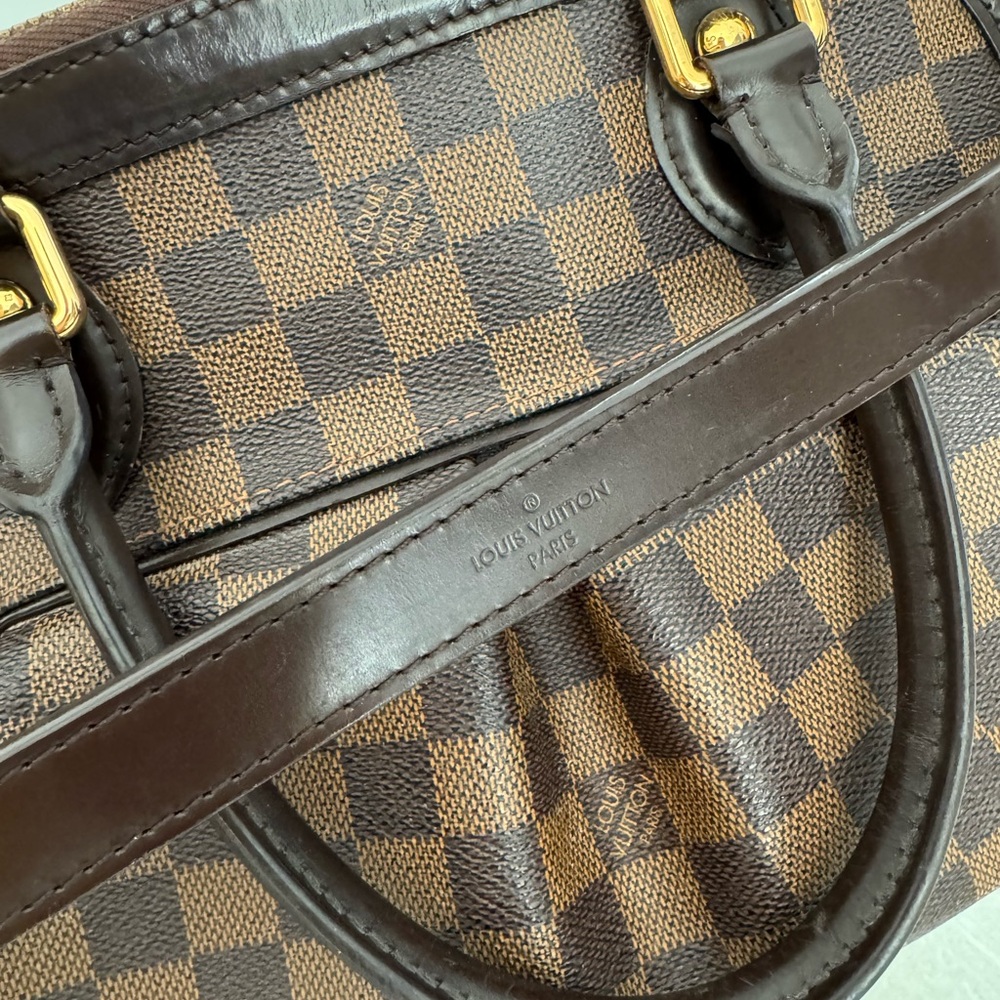 Louis Vuitton Trevi Damier Ebene Pm Satchel Shoulder Bag VINTAGE in EUC - Picture 5 of 15